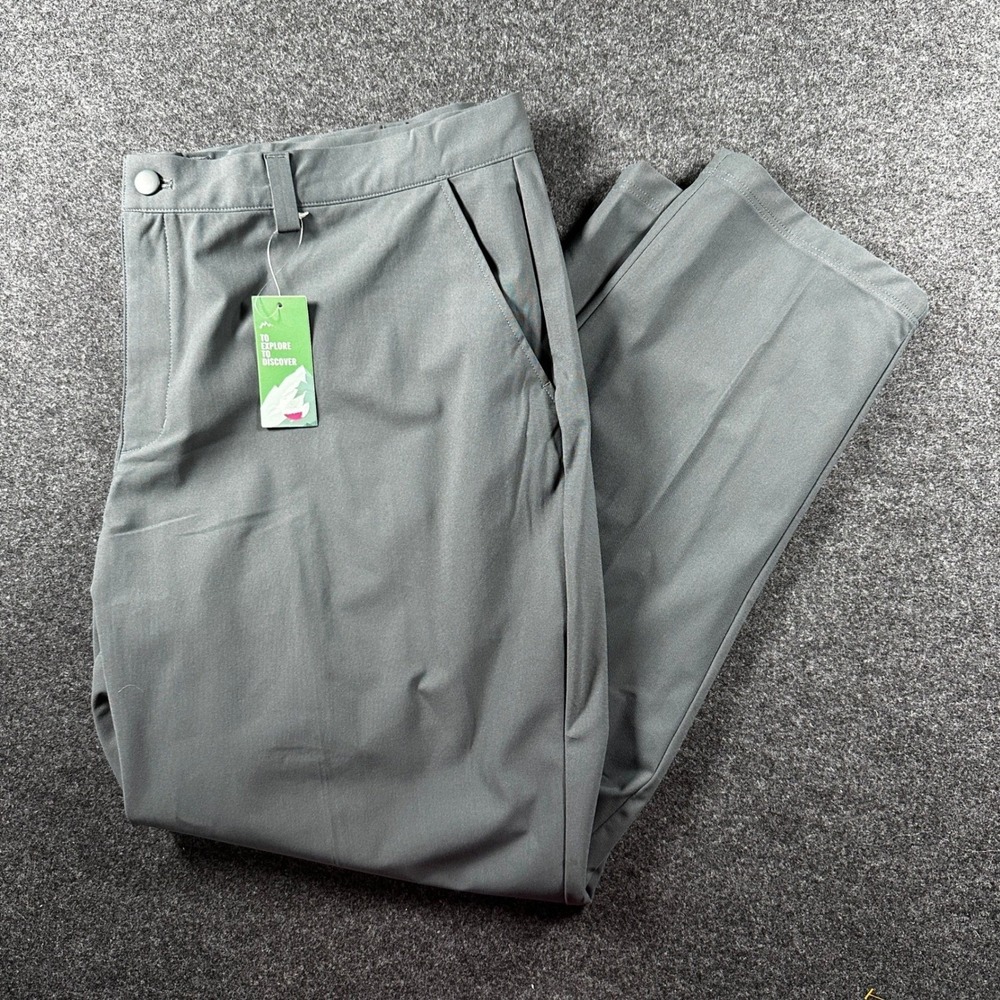 Willit Mens Golf Pants Gray Performance Stretch‎ Straight Leg 40W x 30L NEW